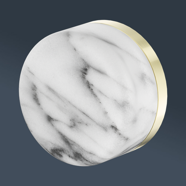 Nero Serenity Progressive Shower Mixer With Arabescato Corchia Handle Brushed Gold