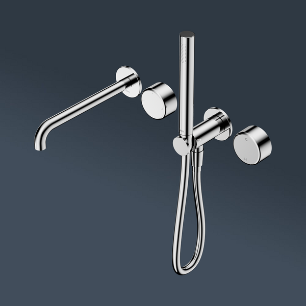 Nero Serenity Progressive Shower System With Spout With Metal Handle And Slim Shower Chrome
