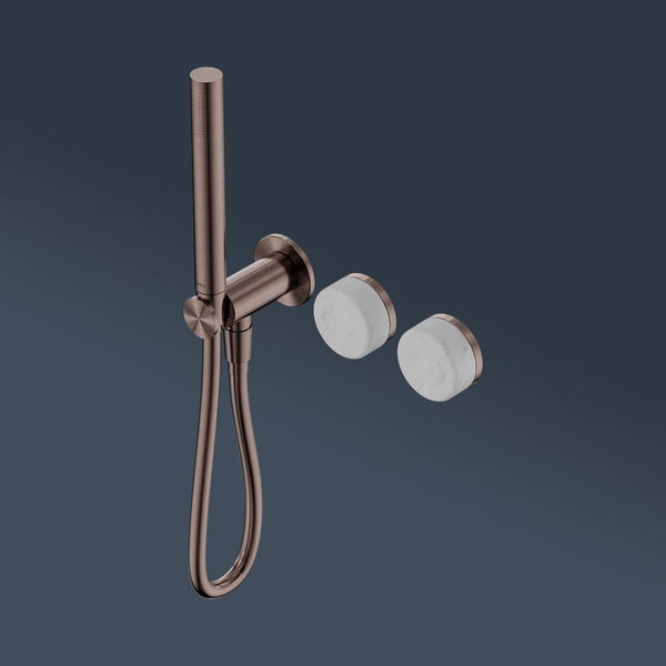 Nero Serenity Progressive Shower System With Carrara Handle And Slim Shower Brushed Bronze