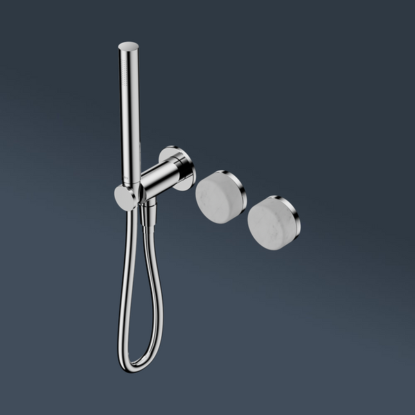 Nero Serenity Progressive Shower System With Carrara Handle And Slim Shower Chrome