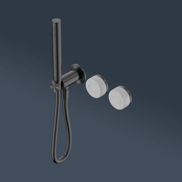 Nero Serenity Progressive Shower System With Carrara Handle And Slim Shower Gunmetal