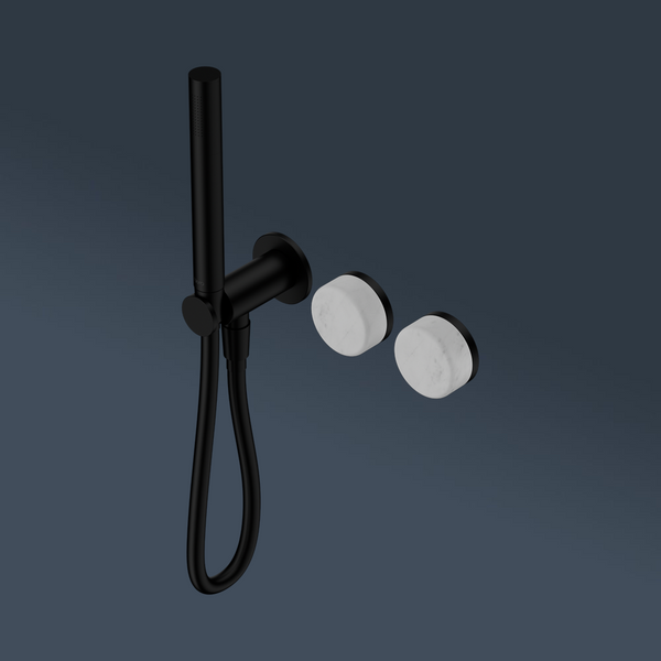 Nero Serenity Progressive Shower System With Carrara Handle And Slim Shower Matte Black