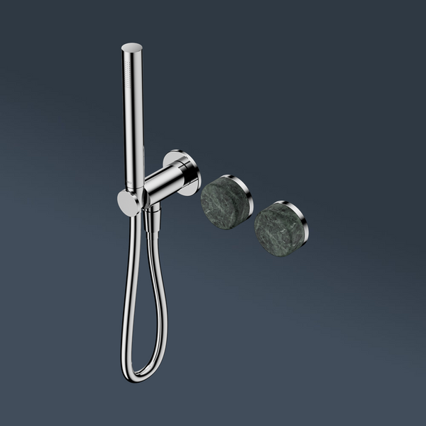 Nero Serenity Progressive Shower System With Verde Alpi Handle And Slim Shower Chrome