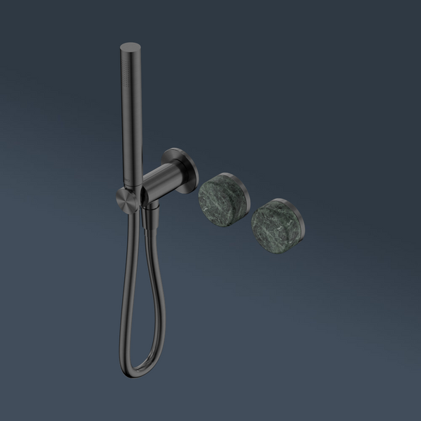 Nero Serenity Progressive Shower System With Verde Alpi Handle And Slim Shower Gunmetal
