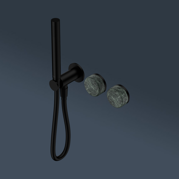 Nero Serenity Progressive Shower System With Verde Alpi Handle And Slim Shower Matte Black