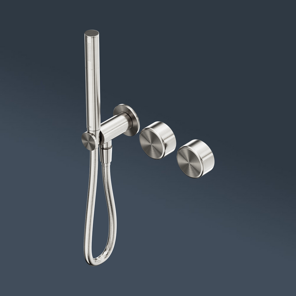 Nero Serenity Progressive Shower System With Metal Handle And Slim Shower Brushed Nickel