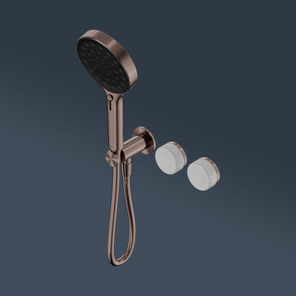 Nero Serenity Progressive Shower System With Carrara Handle And Serenity Hand Shower Brushed Bronze
