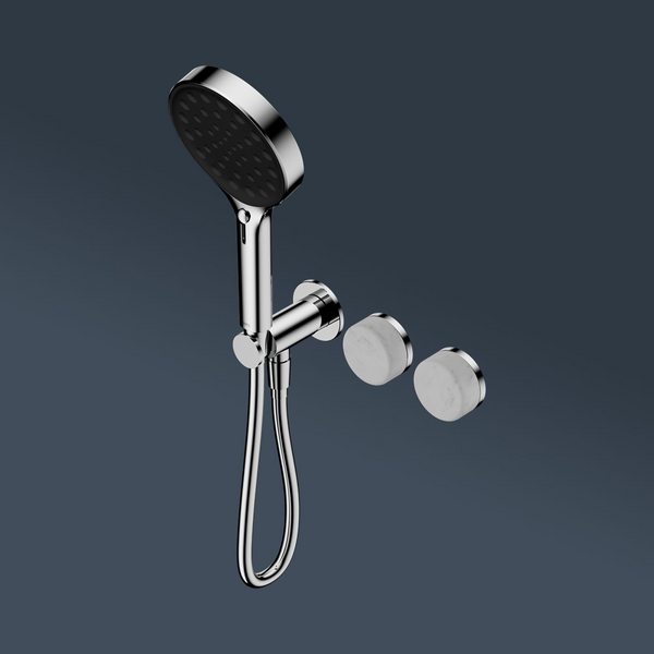 Nero Serenity Progressive Shower System With Carrara Handle And Serenity Hand Shower Chrome