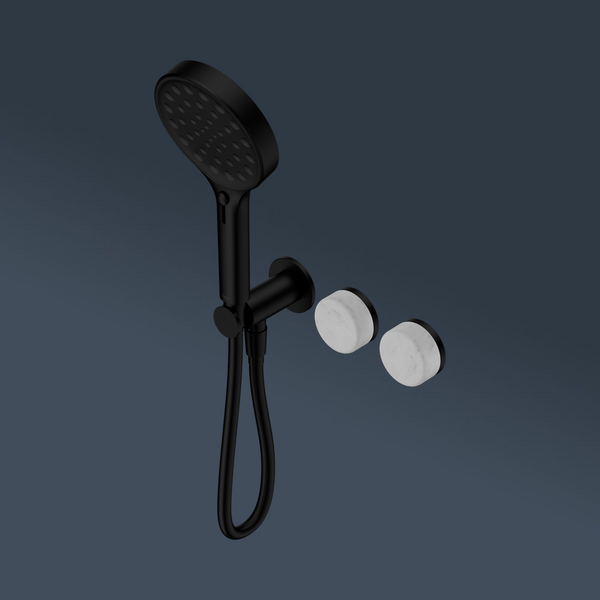 Nero Serenity Progressive Shower System With Carrara Handle And Serenity Hand Shower Matte Black