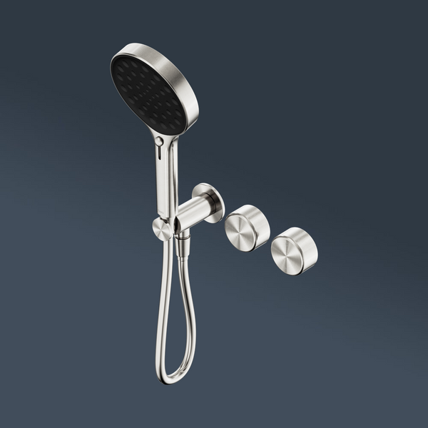 Nero Serenity Progressive Shower System With Metal Handle And Serenity Hand Shower Brushed Nickel