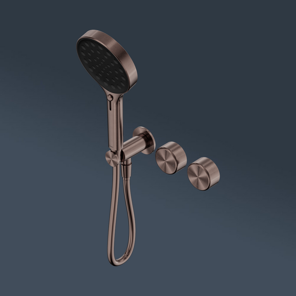 Nero Serenity Progressive Shower System With Metal Handle And Serenity Hand Shower Brushed Bronze