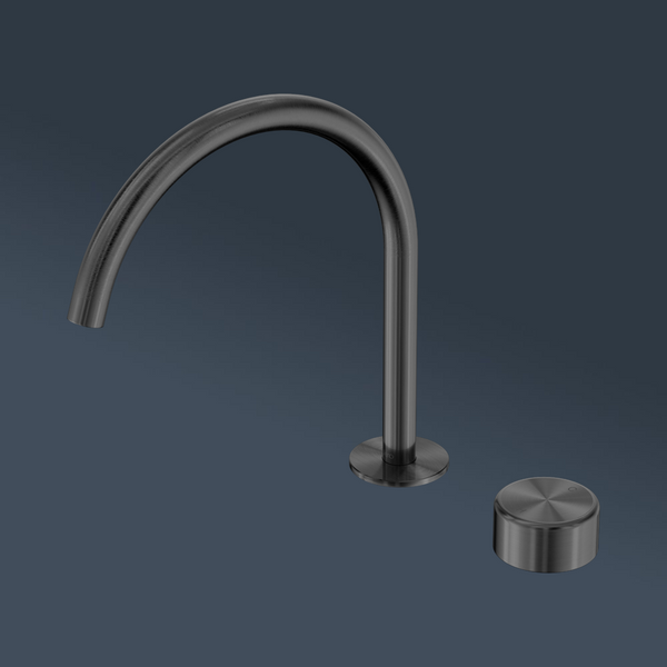 Nero Serenity Progressive Bath/Kitchen Mixer Arc Spout With Metal Handle Gunmetal