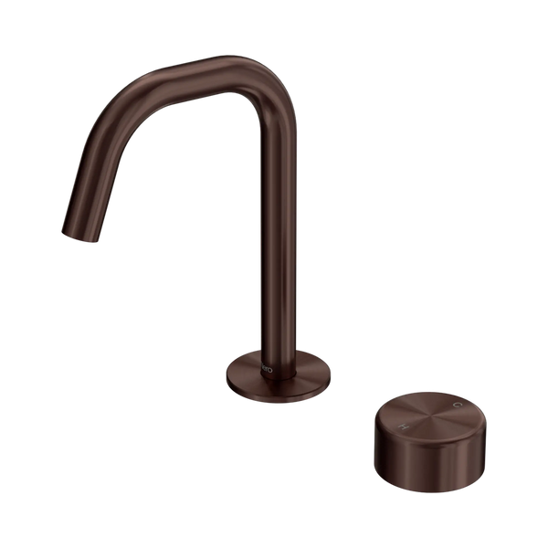Nero Serenity Progressive Basin Mixer Edge Spout With Metal Handle Rome Bronze Lead Free