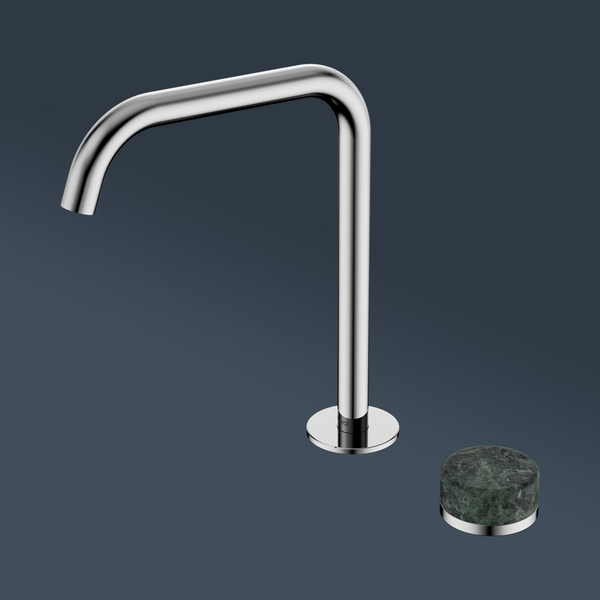 Nero Serenity Progressive Bath/Kitchen Mixer Edge Spout With Verde Alpi Handle Chrome