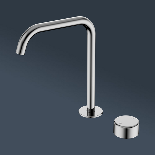 Nero Serenity Progressive Bath/Kitchen Mixer Edge Spout With Metal Handle Chrome