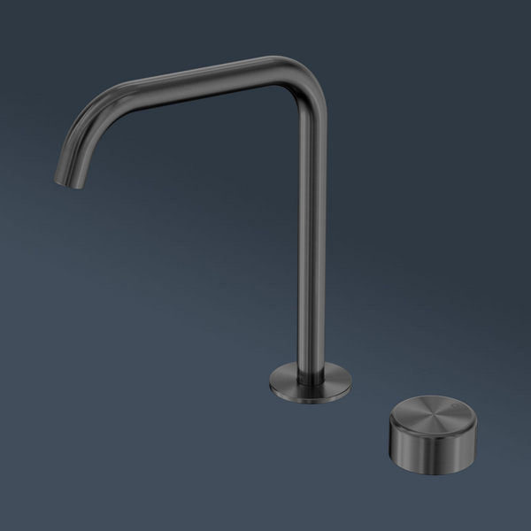Nero Serenity Progressive Bath/Kitchen Mixer Edge Spout With Metal Handle Gunmetal