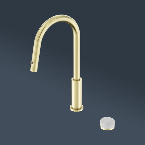 Nero Serenity Progressive Pull Out Kitchen Set With Carrara Handle Brushed Gold