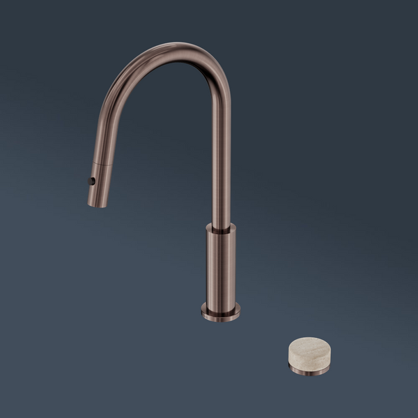 Nero Serenity Progressive Pull Out Kitchen Set With Rome Travertine Handle Brushed Bronze
