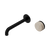Nero Serenity Progressive Wall Basin Mixer 185mm Spout With Rome Travertine Handle Matte Black