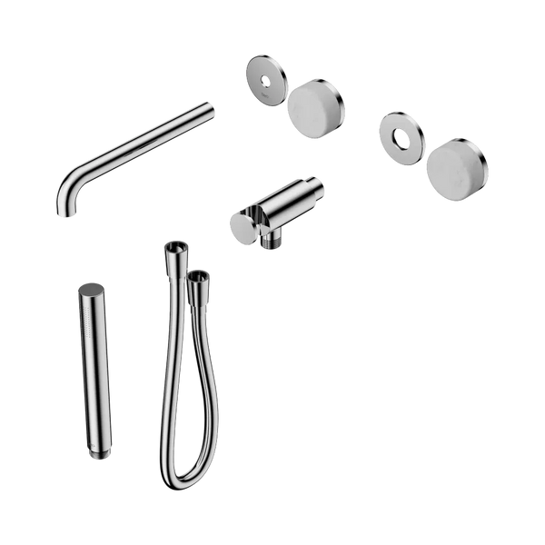 Nero Serenity Progressive Shower System with Spout with Carrara Handle and Slim Shower (Trim Kit Only) Chrome