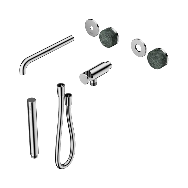 Nero Serenity Progressive Shower System with Spout with Verde Alpi Handle and Slim Shower (Trim Kit Only) Chrome