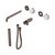 Nero Serenity Progressive Shower System with Spout with Arabescato Corchia Handle and Slim Shower (Trim Kit Only) Brushed Bronze
