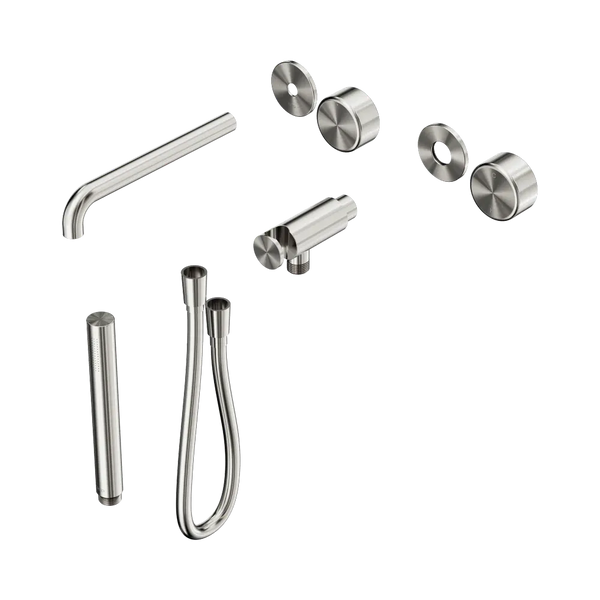 Nero Serenity Progressive Shower System with Spout with Metal Handle and Slim Shower (Trim Kit Only) Brushed Nickel