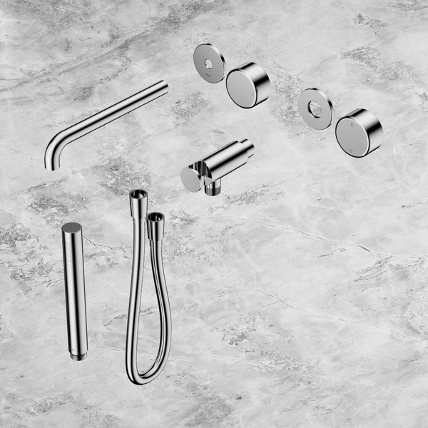 Nero Serenity Progressive Shower System with Spout with Metal Handle and Slim Shower (Trim Kit Only) Chrome