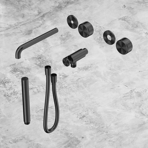 Nero Serenity Progressive Shower System with Spout with Metal Handle and Slim Shower (Trim Kit Only) Gunmetal