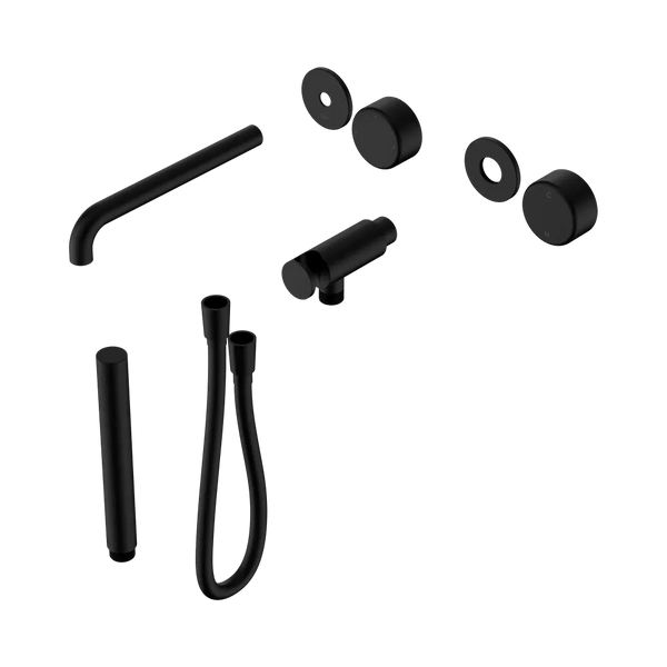 Nero Serenity Progressive Shower System with Spout with Metal Handle and Slim Shower (Trim Kit Only) Matte Black