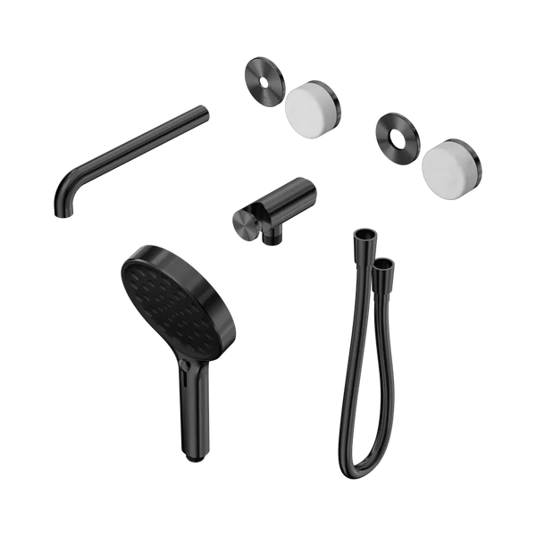 Nero Serenity Progressive Shower System with Spout with Carrara Handle and Serenity Hand Shower (Trim Kit Only) Gunmetal