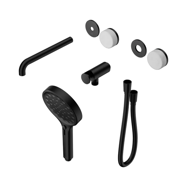 Nero Serenity Progressive Shower System with Spout with Carrara Handle and Serenity Hand Shower (Trim Kit Only) Matte Black