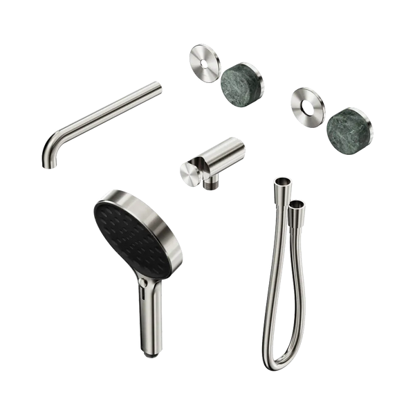 Nero Serenity Progressive Shower System with Spout with Verde Alpi Handle and Serenity Hand Shower (Trim Kit Only) Brushed Nickel