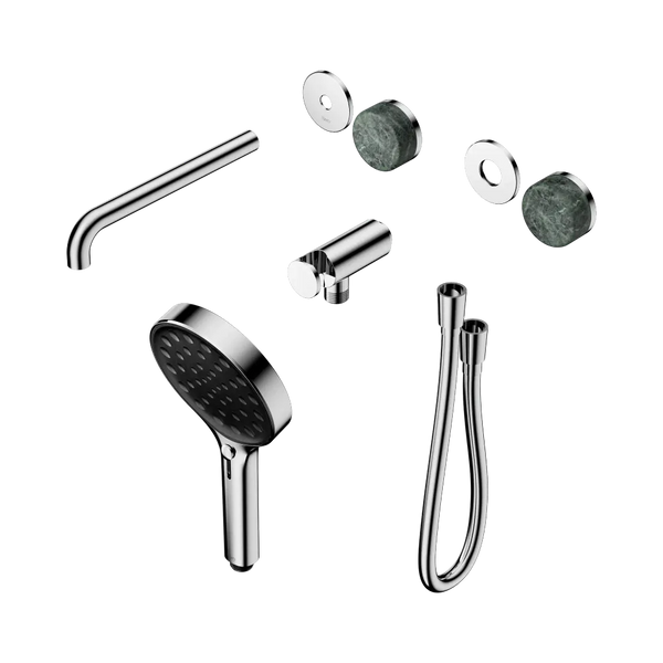 Nero Serenity Progressive Shower System with Spout with Verde Alpi Handle and Serenity Hand Shower (Trim Kit Only) Chrome