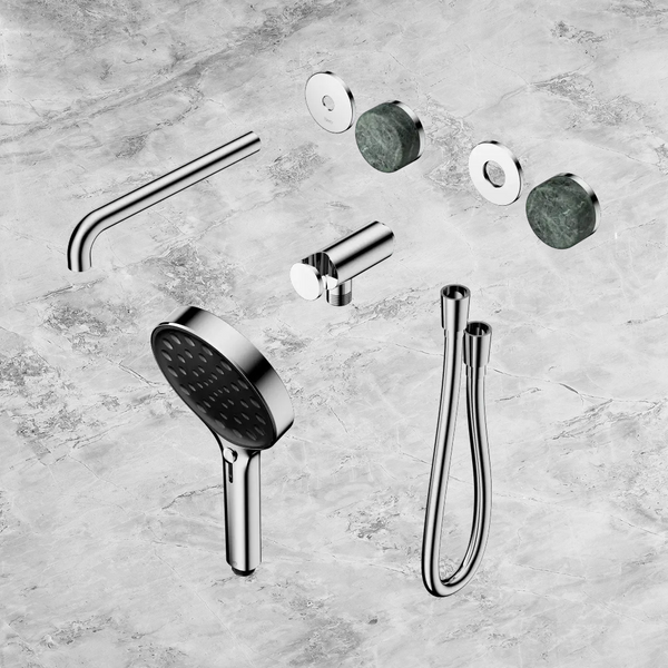 Nero Serenity Progressive Shower System with Spout with Verde Alpi Handle and Serenity Hand Shower (Trim Kit Only) Chrome