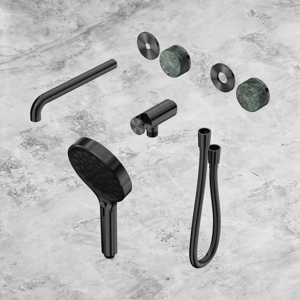 Nero Serenity Progressive Shower System with Spout with Verde Alpi Handle and Serenity Hand Shower (Trim Kit Only) Gunmetal