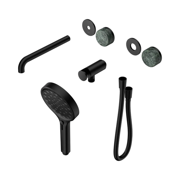 Nero Serenity Progressive Shower System with Spout with Verde Alpi Handle and Serenity Hand Shower (Trim Kit Only) Matte Black
