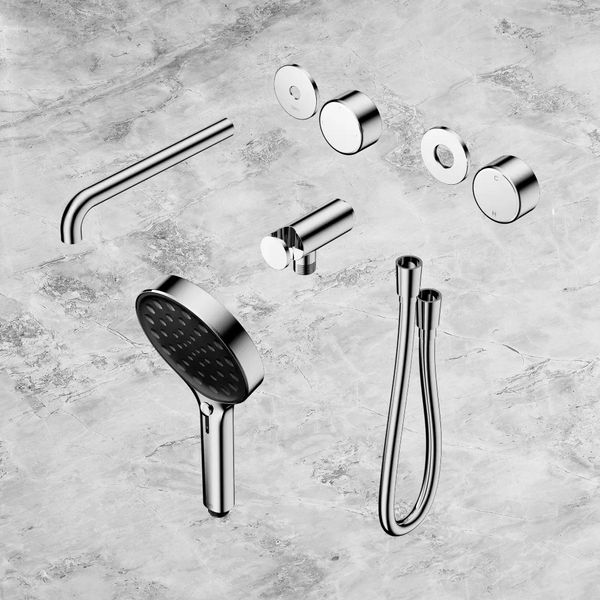 Nero Serenity Progressive Shower System with Spout with Metal Handle and Serenity Hand Shower (Trim Kit Only) Chrome