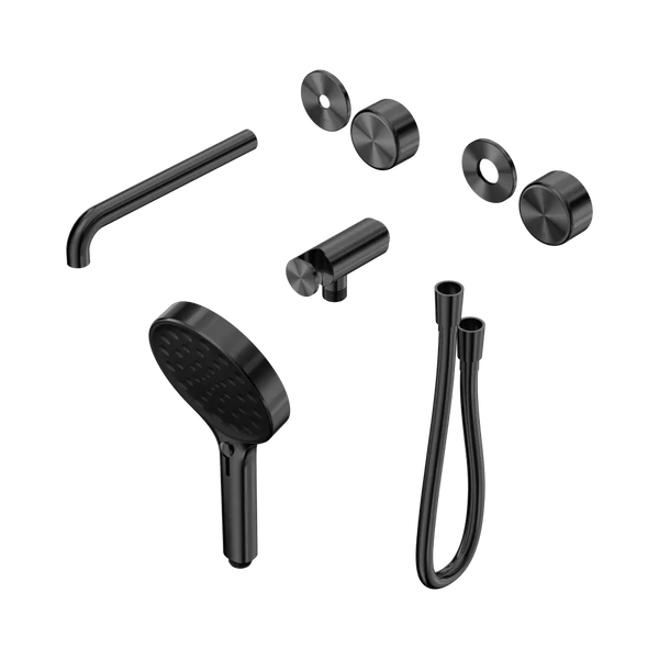 Nero Serenity Progressive Shower System with Spout with Metal Handle and Serenity Hand Shower (Trim Kit Only) Gunmetal