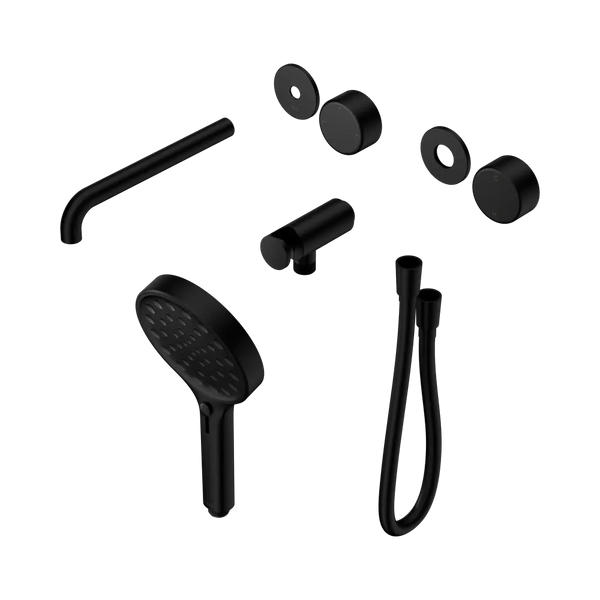 Nero Serenity Progressive Shower System with Spout with Metal Handle and Serenity Hand Shower (Trim Kit Only) Matte Black