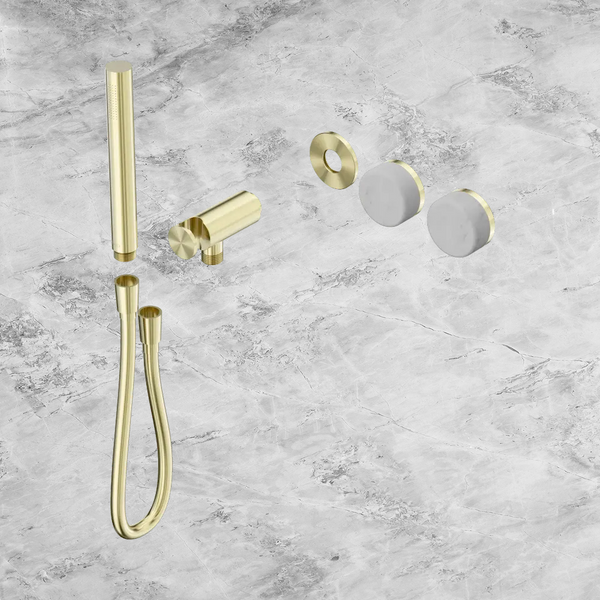 Nero Serenity Progressive Shower System with Carrara Handle and Slim Shower (Trim Kit Only) Brushed Gold