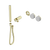 Nero Serenity Progressive Shower System with Carrara Handle and Slim Shower (Trim Kit Only) Brushed Gold