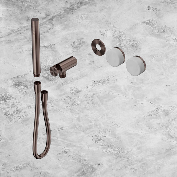 Nero Serenity Progressive Shower System with Carrara Handle and Slim Shower (Trim Kit Only) Brushed Bronze