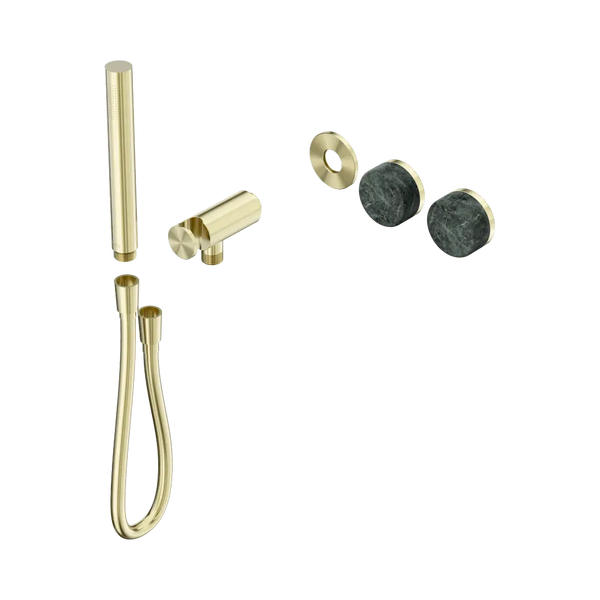 Nero Serenity Progressive Shower System with Verde Alpi Handle and Slim Shower (Trim Kit Only) Brushed Gold