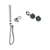 Nero Serenity Progressive Shower System with Verde Alpi Handle and Slim Shower (Trim Kit Only) Brushed Nickel