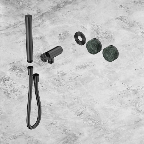 Nero Serenity Progressive Shower System with Verde Alpi Handle and Slim Shower (Trim Kit Only) Gunmetal