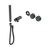 Nero Serenity Progressive Shower System with Verde Alpi Handle and Slim Shower (Trim Kit Only) Gunmetal
