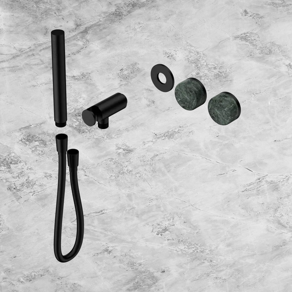Nero Serenity Progressive Shower System with Verde Alpi Handle and Slim Shower (Trim Kit Only) Matte Black