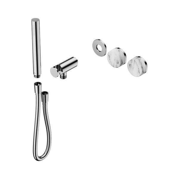 Nero Serenity Progressive Shower System with Arabescato Corchia Handle and Slim Shower (Trim Kit Only) Chrome
