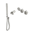 Nero Serenity Progressive Shower System with Metal Handle and Slim Shower (Trim Kit Only) Brushed Nickel